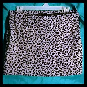 Grey and Black Sweater Knit Miniskirt